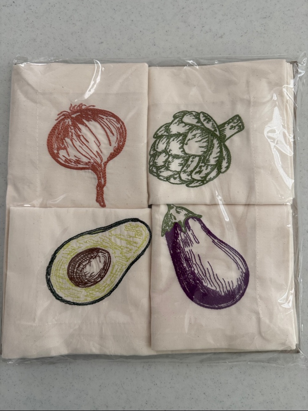 NWT Trader Joe’s Embroidered Cotton Napkins Set of Four